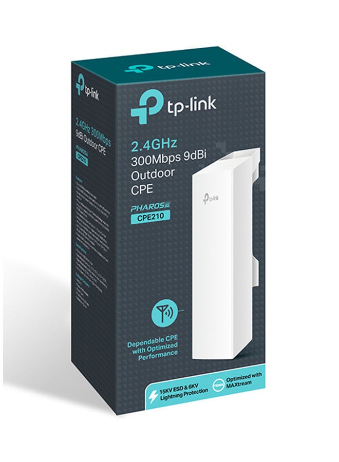 TP-LINK - 2.4GHz 300Mbps 9dBi Outdoor Wireless CPE Antenna 300Mbps White - Image 1