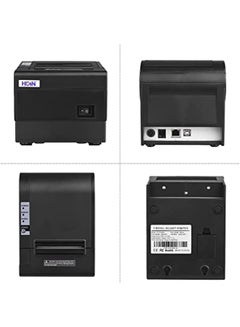 HOIN USB Thermal Receipt POS Printer With Auto Cutter 19.5 x 14.1 x 14.7cm Black  - Image 4