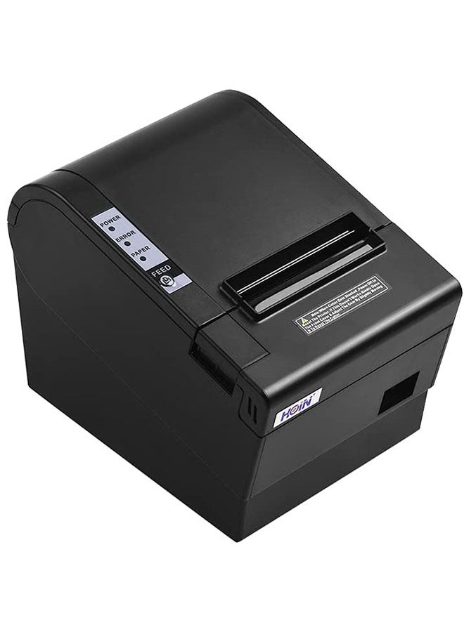 HOIN - USB Thermal Receipt POS Printer With Auto Cutter 19.5 x 14.1 x 14.7cm Black - Image 1