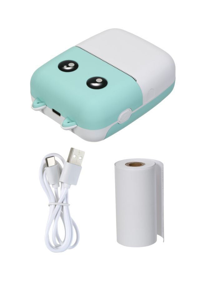 Aibecy Wireless Pocket Printer With Printing Paper Roll And Charging Cable Blue/White  - Image 1