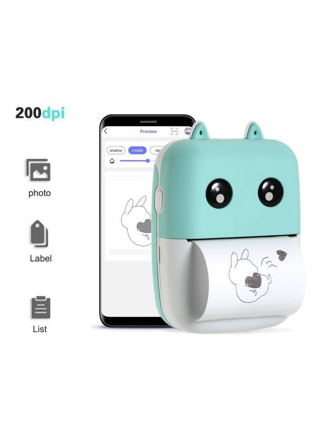 Aibecy Wireless Pocket Printer With Printing Paper Roll And Charging Cable Blue/White  - Image 2