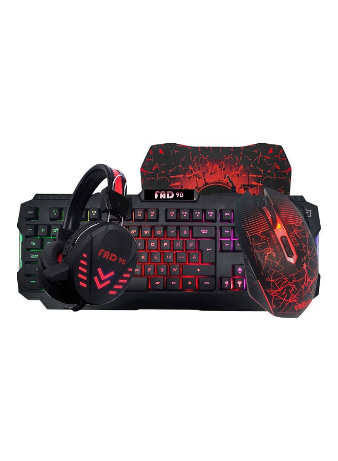 RGB - Keyboard And Mouse Gaming Combo With Headphone and Mousepad - Image 1