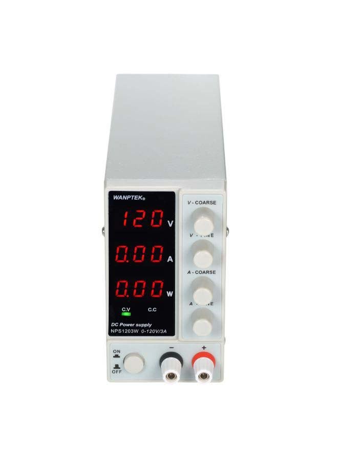 wanptek - Adjustable Mini DC Power Supply Unit With LED Display White - Image 1