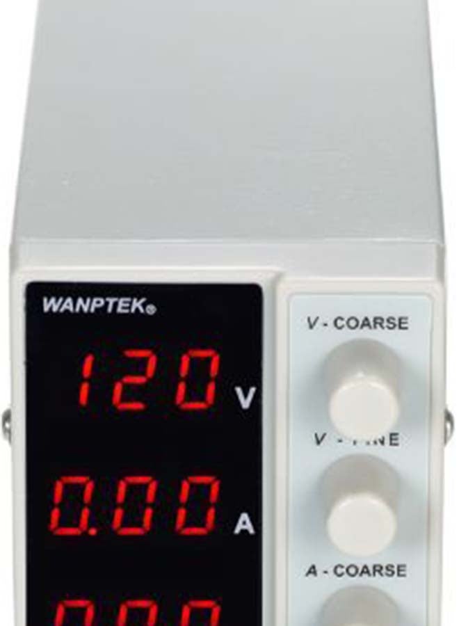 wanptek - Adjustable Mini DC Power Supply Unit With LED Display White - Image 1