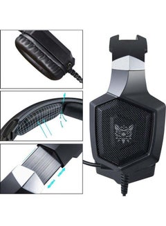 onikuma Gaming Headset - Updated K8 Headset Gaming for PS4  Xbox One, Stereo Over-ear Headphones & Noise-canceling Microphone with Mic for PC Computer, Black  - Image 2