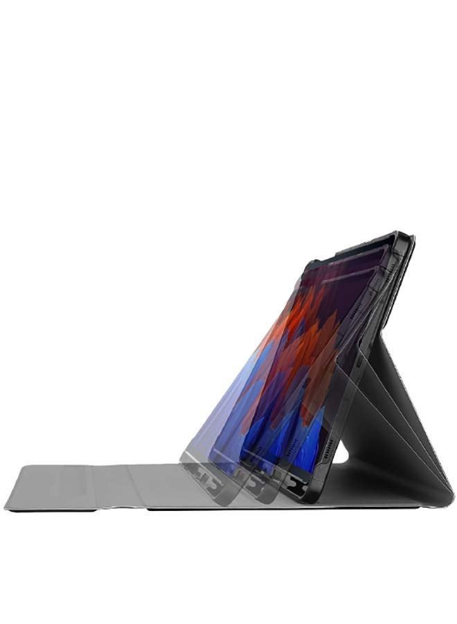 إنتاج غطاء ذكي لجهاز تاب جالاكسي +S7 بلس خفيف الوزن مع لوحة مفاتيح لاسلكية قابلة للفصل مغناطيسياً أسود - Image 3