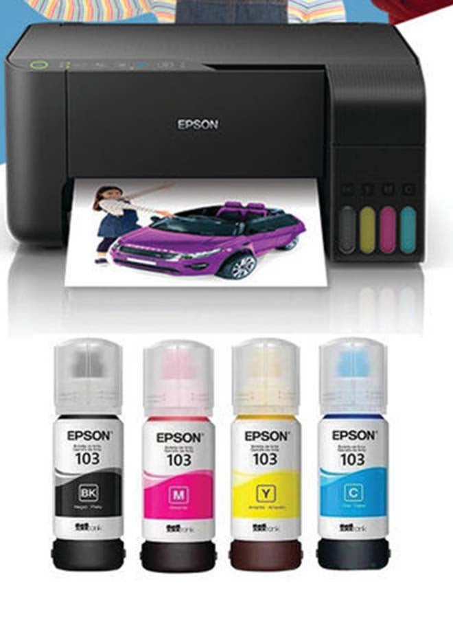 EPSON - Pack of 4 Epson 103 Ink Bottle Set Black, Cyan, Yellow & Magenta - Image 1