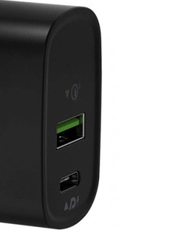 Goui - Mini PD Wall Charger 20W - Compact 2-Port Wall Travel Charger with Power Delivery (PD) and Qualcomm Quick Charge (QC) Technology for Fast Charging of Smartphones, Tablets, and USB Devices - Black - Image 1