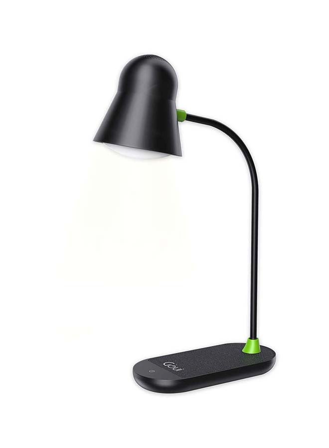 Goui - Fusion Qi: LED Table Lamp, 10W Wireless Charger & Bluetooth Speaker - Stylish All-in-One Accessory for Seamless Charging, Versatile Lighting & High-Quality Sound - Black - Image 1