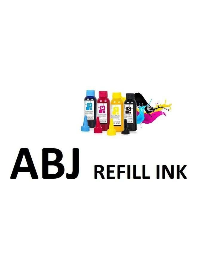 أيه بي جي خرطوشة حبر قابلة لإعادة التعبئة من 4 قطع أسود/أرجواني/أصفر/أزرق سماوي - Image 2