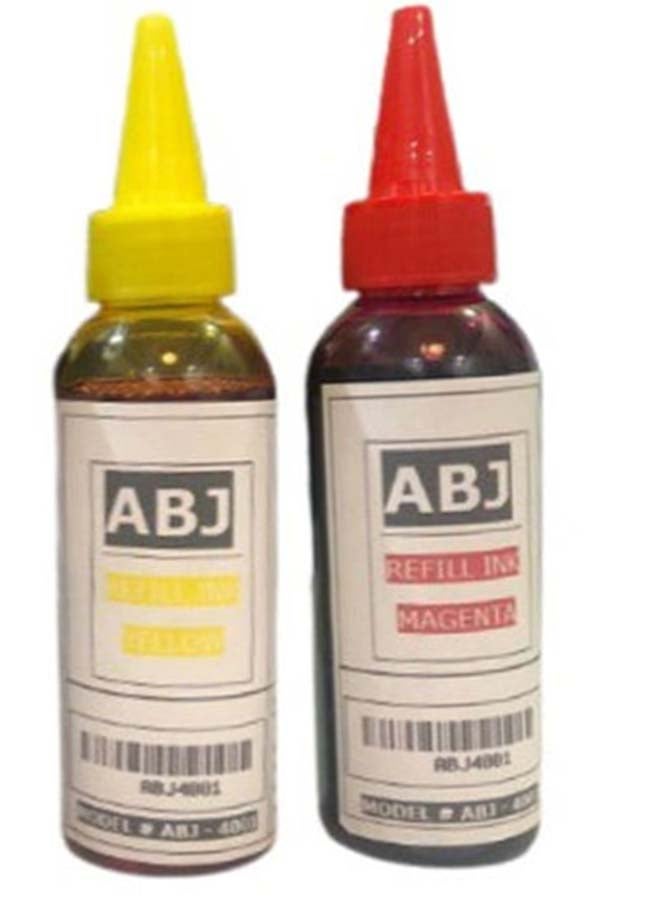 أيه بي جي خرطوشة حبر قابلة لإعادة التعبئة من 4 قطع أسود/أرجواني/أصفر/أزرق سماوي - Image 4