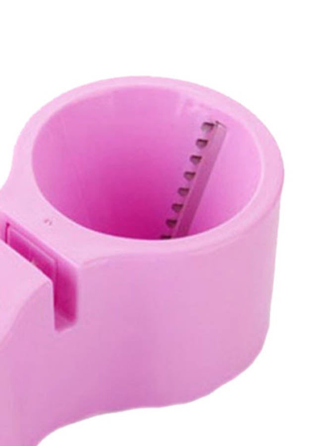 Generic Spiral Double-Head Grater Cutter With Knife Sharpener Pink 16x8cm  - Image 2