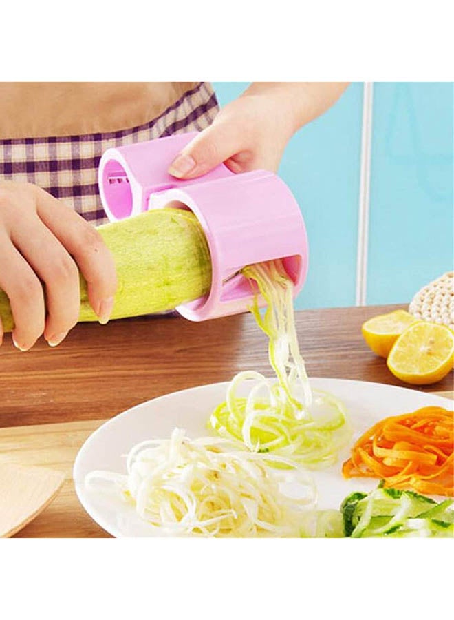 Generic Spiral Double-Head Grater Cutter With Knife Sharpener Pink 16x8cm  - Image 4