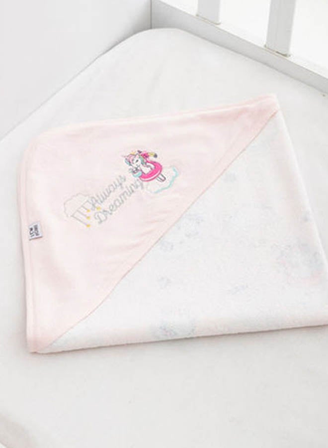 LC WAIKIKI Printed Cotton Bath Towel White/Pink 75 x 75cm  - Image 3