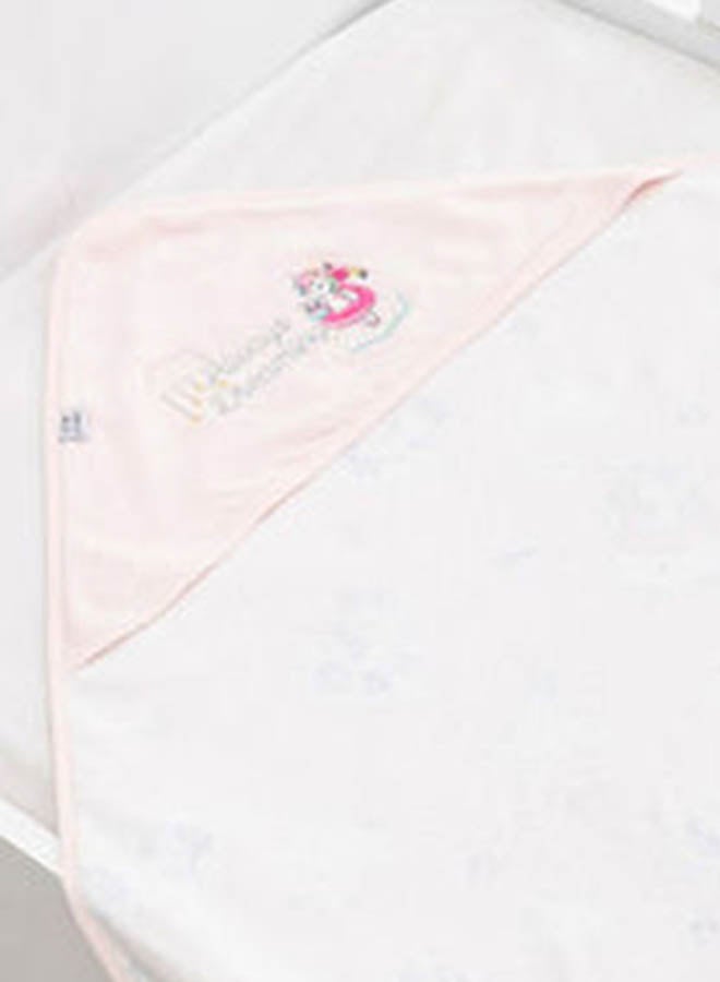 LC WAIKIKI Printed Cotton Bath Towel White/Pink 75 x 75cm  - Image 4