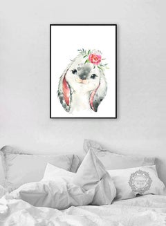 DECOREK Rabbit Printed Canvas Painting Multicolour 57 x 71 x 4.5cm  - Image 2