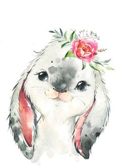 DECOREK Rabbit Printed Canvas Painting Multicolour 57 x 71 x 4.5cm  - Image 4