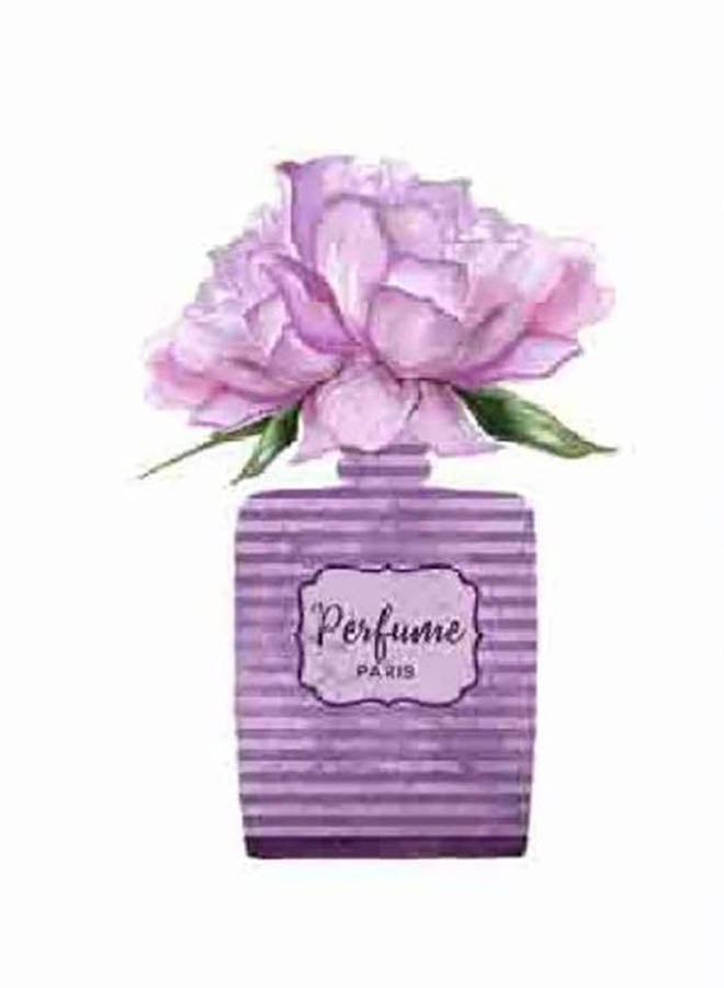 ديكورك لوحة فنية من قماش الكانفاس بطبعة عطر باريس الأرجواني/ الأخضر 57 x 71 x 4.5سم  - Image 3