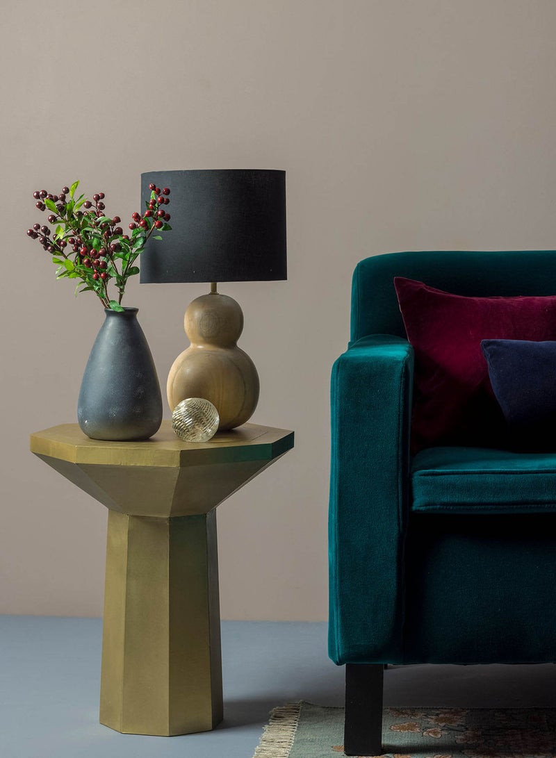 ebb & flow - Side Table Luxurious - In Gold Lacquered Wood - Used Next To Sofa As Coffee Corner Gold 50x50x60cm - Image 1