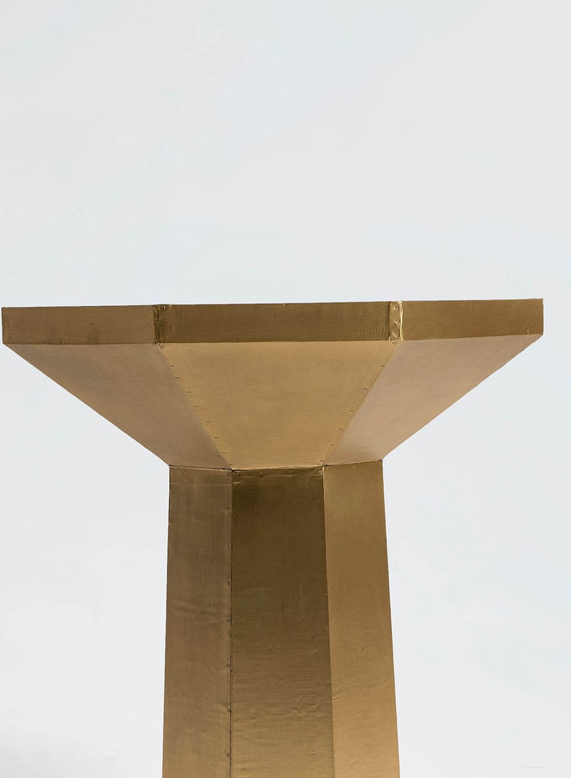 ebb & flow - Side Table Luxurious - In Gold Lacquered Wood - Used Next To Sofa As Coffee Corner Gold 50x50x60cm - Image 1
