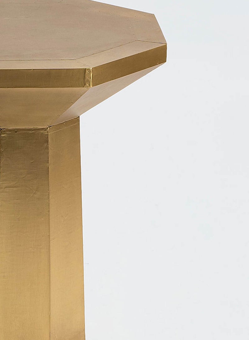 ebb & flow - Side Table Luxurious - In Gold Lacquered Wood - Used Next To Sofa As Coffee Corner Gold 50x50x60cm - Image 1