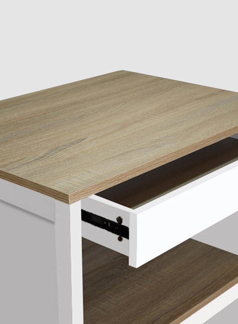 Switch - Coffee Table with Storage Shelf - Cabinet For Storage - Used As Coffee Corner And Side Table - White 720*520*900mm - Image 1