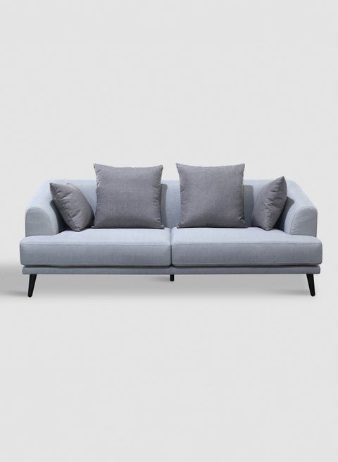Sofa Luxurious - Upholstered Fabric Grey Wood Couch - 2010 X 860 X 730 - 3 Seater Sofa Relaxing Sofa Grey 2010*860*730mm