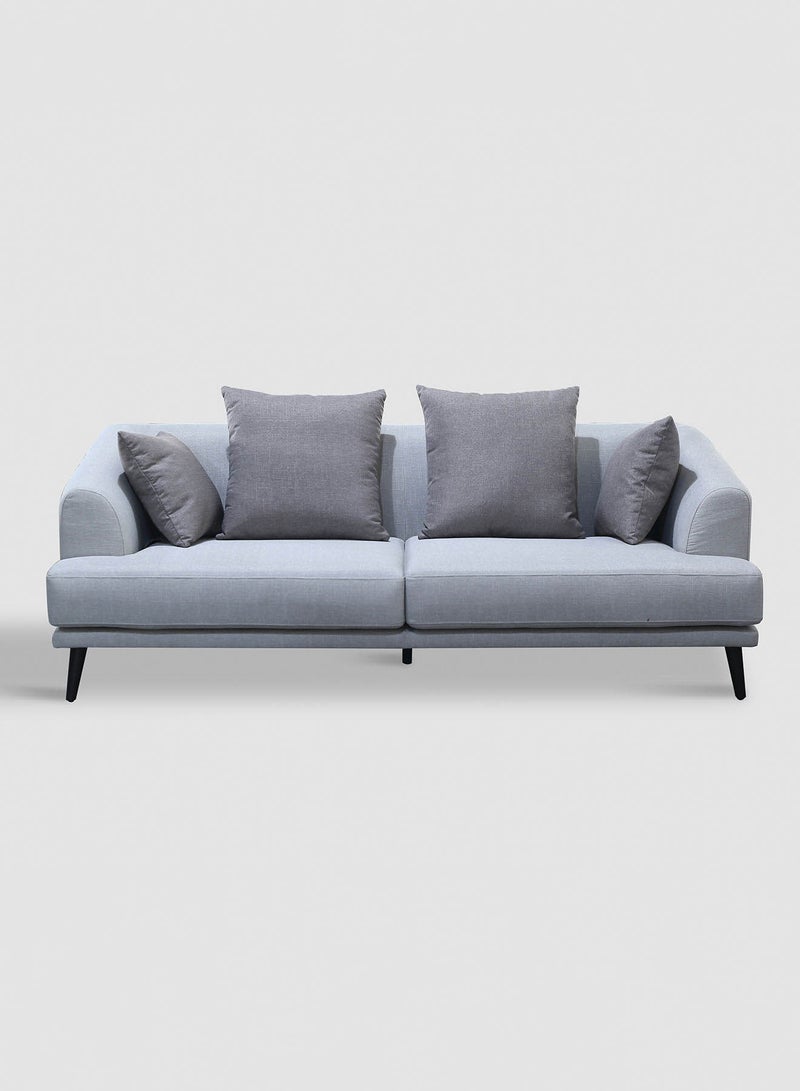 ebb & flow - Sofa Luxurious - Upholstered Fabric Grey Wood Couch - 2010 X 860 X 730 - 3 Seater Sofa Relaxing Sofa Grey 2010*860*730mm - Image 1