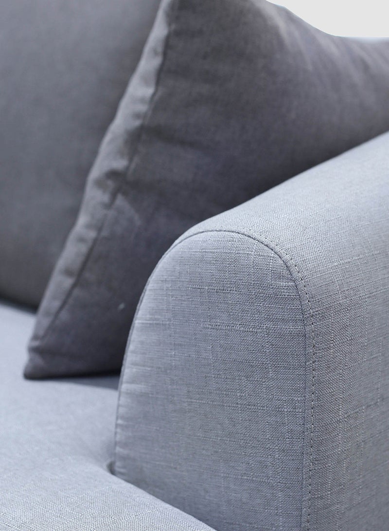 ebb & flow - Sofa Luxurious - Upholstered Fabric Grey Wood Couch - 2010 X 860 X 730 - 3 Seater Sofa Relaxing Sofa Grey 2010*860*730mm - Image 1