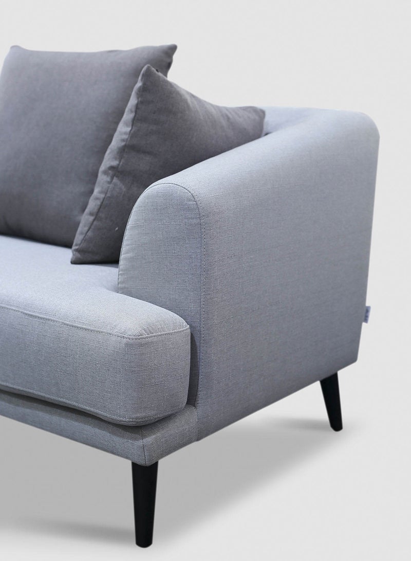 ebb & flow - Sofa Luxurious - Upholstered Fabric Grey Wood Couch - 2010 X 860 X 730 - 3 Seater Sofa Relaxing Sofa Grey 2010*860*730mm - Image 1