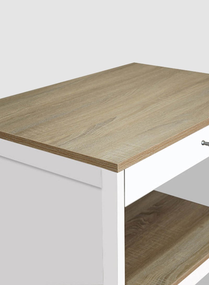 Switch - Coffee Table with Storage Shelf - Cabinet For Storage - Used As Coffee Corner And Side Table - White 720*520*900mm - Image 1