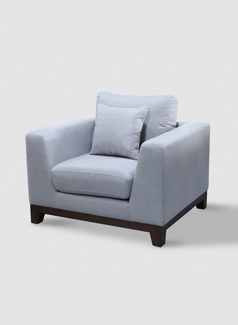 Switch Armchair Upholstered Fabric in Wood Base Couch - Relaxing Sofa with Backrest design - Grey 1050*970*840mmmm  - Image 3