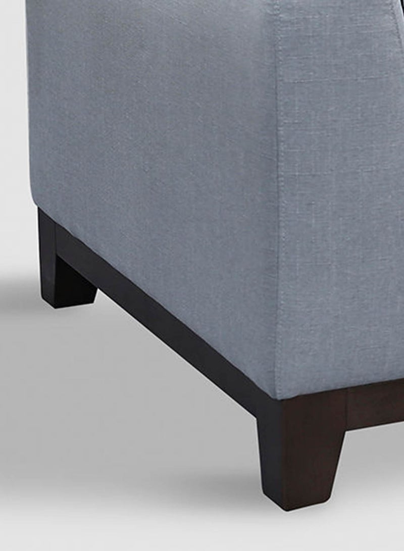 Armchair Upholstered Fabric in Wood Base Couch - Relaxing Sofa with Backrest design - Grey 1050*970*840mmmm