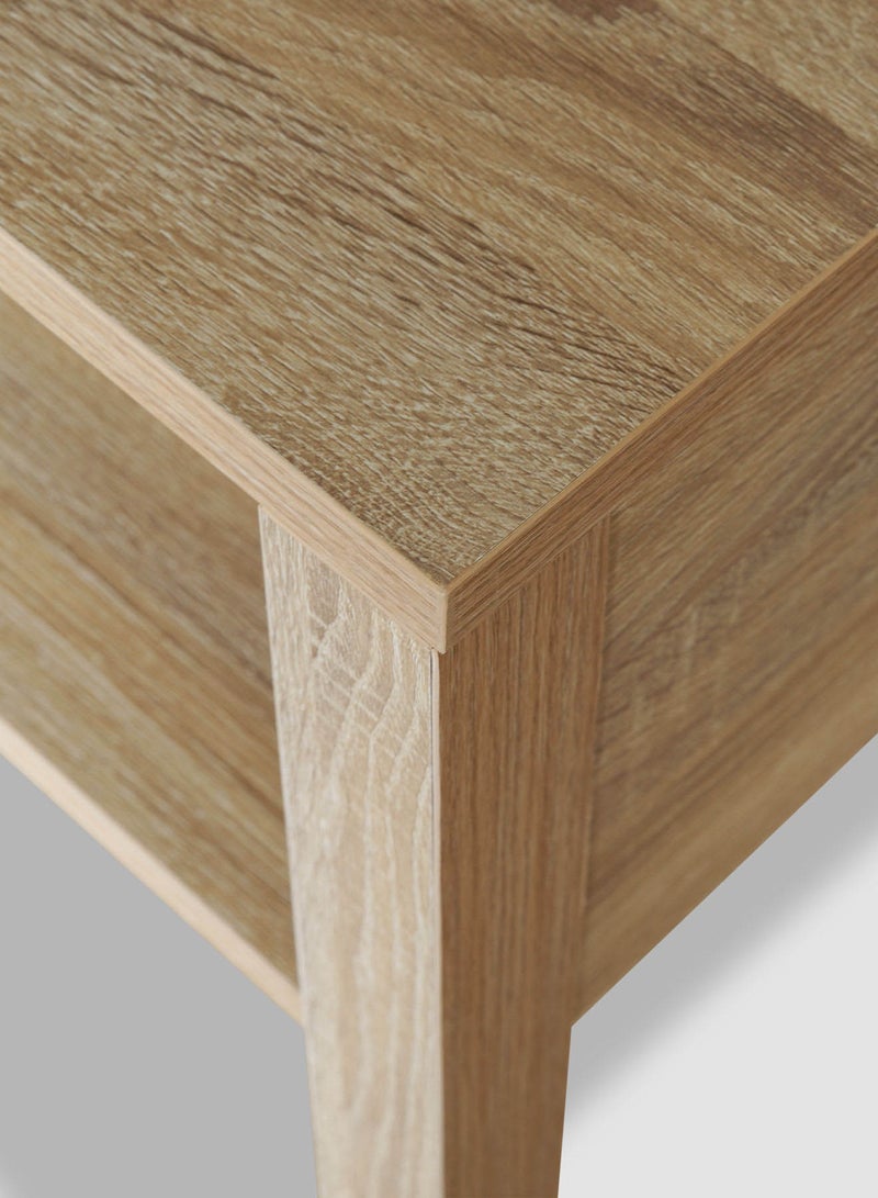 Switch Nightstand Table  - Bedside Table Wood Nightstand Comdina - Bedroom Furniture - beige 450*450*550mm  - Image 4