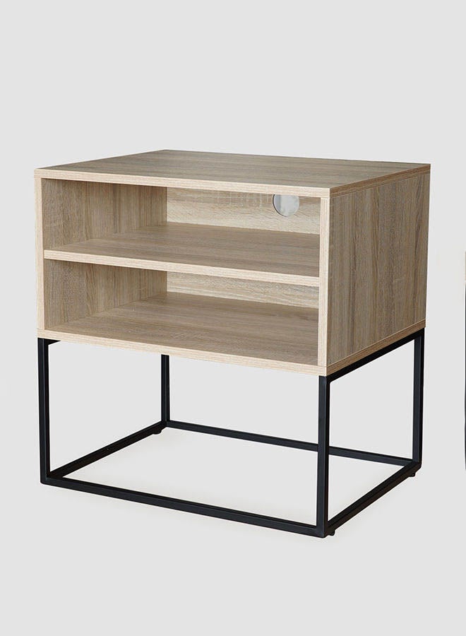 Switch Nightstand Table  - Bedside Table Wood Nightstand Comdina - Bedroom Furniture - beige 600*450*600mm  - Image 2