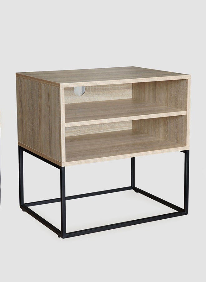 Switch Nightstand Table  - Bedside Table Wood Nightstand Comdina - Bedroom Furniture - beige 600*450*600mm  - Image 4