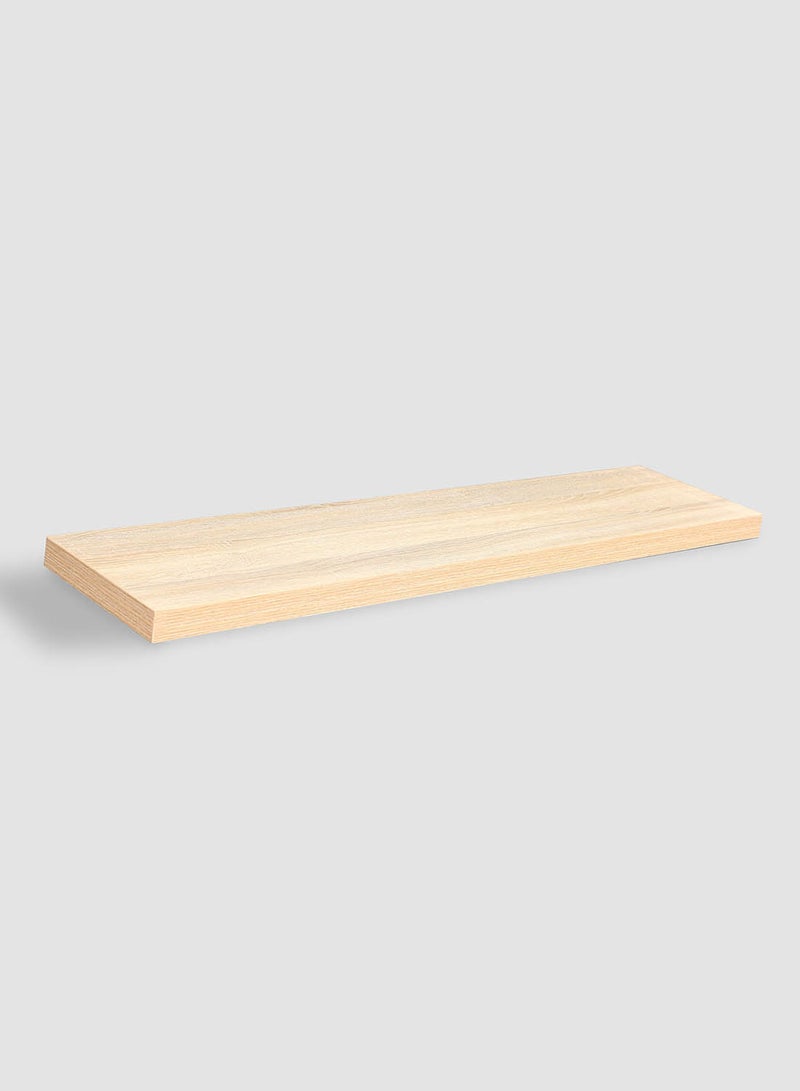 Switch Simply Decorative Floating Wooden Wall Shelf  For Bedroom Decor Stylish Space Saver Simple Installation Beige 1100*260*39mm  - Image 2