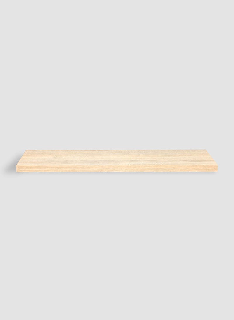 Switch Simply Decorative Floating Wooden Wall Shelf  For Bedroom Decor Stylish Space Saver Simple Installation Beige 1100*260*39mm  - Image 1