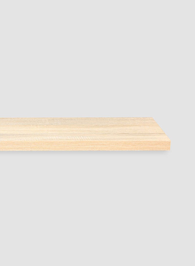 Switch Simply Decorative Floating Wooden Wall Shelf  For Bedroom Decor Stylish Space Saver Simple Installation Beige 1100*260*39mm  - Image 5