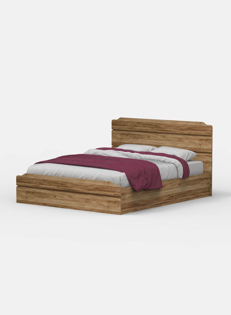 Switch - Bed Frame - Queen Size Bed - Sorrel Collection - Medium Walnut Color - Size 1706 X 2080 X 1000 - Modern Home Medium Walnut 1706 x 2080 x 1000mm - Image 1