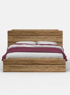 Bed Frame - Queen Size Bed - Sorrel Collection - Medium Walnut Color - Size 1706 X 2080 X 1000 - Modern Home Medium Walnut 1706 x 2080 x 1000mm