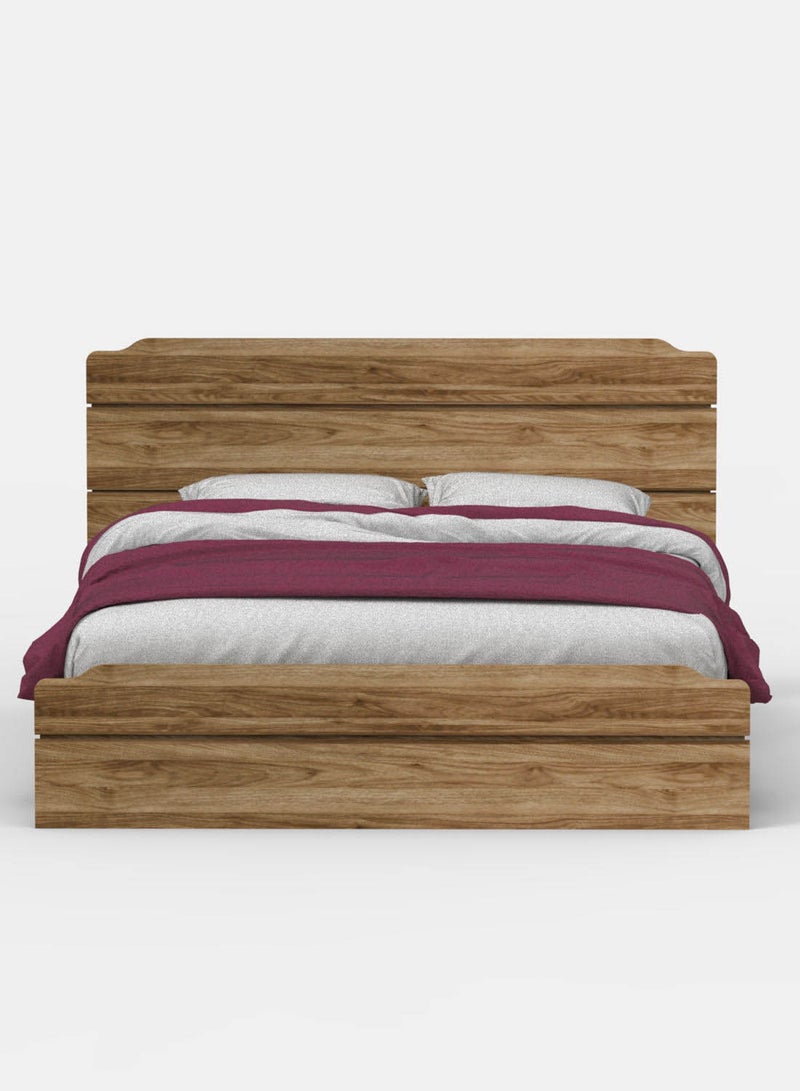 Switch - Bed Frame - Queen Size Bed - Sorrel Collection - Medium Walnut Color - Size 1706 X 2080 X 1000 - Modern Home Medium Walnut 1706 x 2080 x 1000mm - Image 1