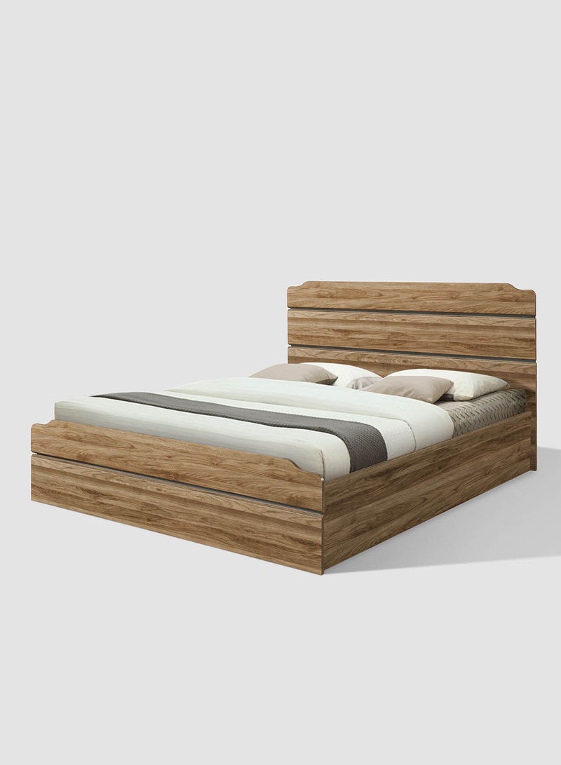 Switch - Bed Frame - Queen Size Bed - Sorrel Collection - Medium Walnut Color - Size 1706 X 2080 X 1000 - Modern Home Medium Walnut 1706 x 2080 x 1000mm - Image 1