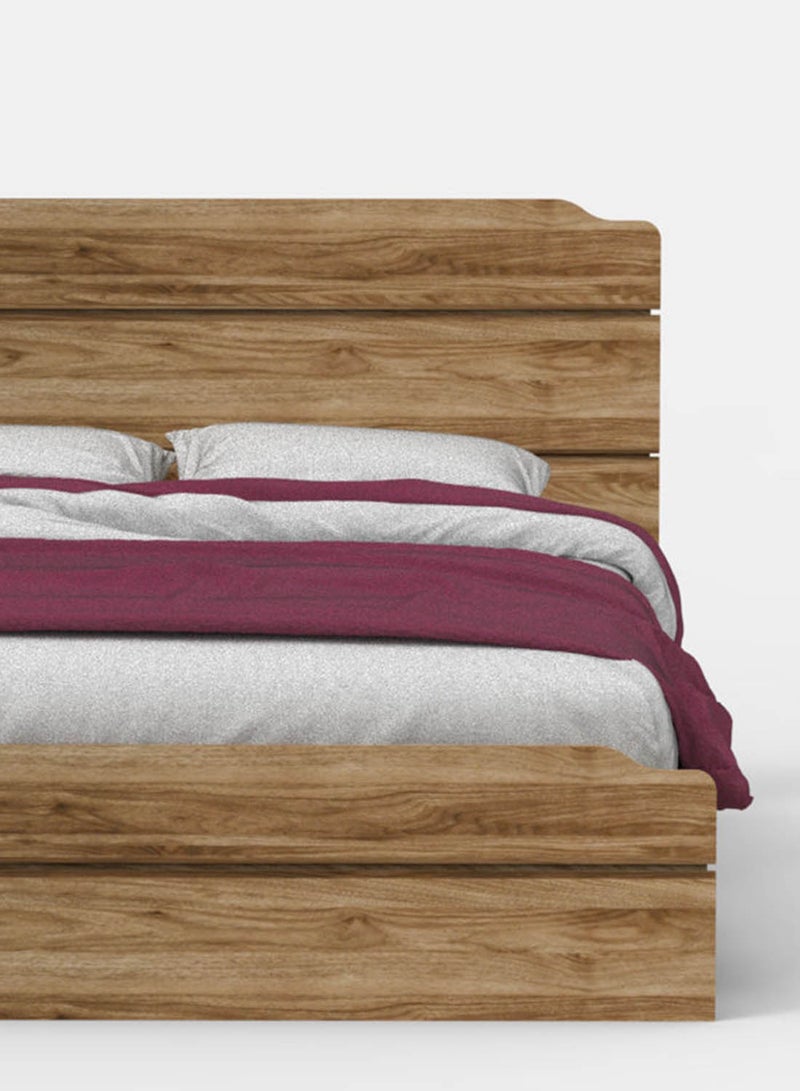 Switch - Bed Frame - Queen Size Bed - Sorrel Collection - Medium Walnut Color - Size 1706 X 2080 X 1000 - Modern Home Medium Walnut 1706 x 2080 x 1000mm - Image 1