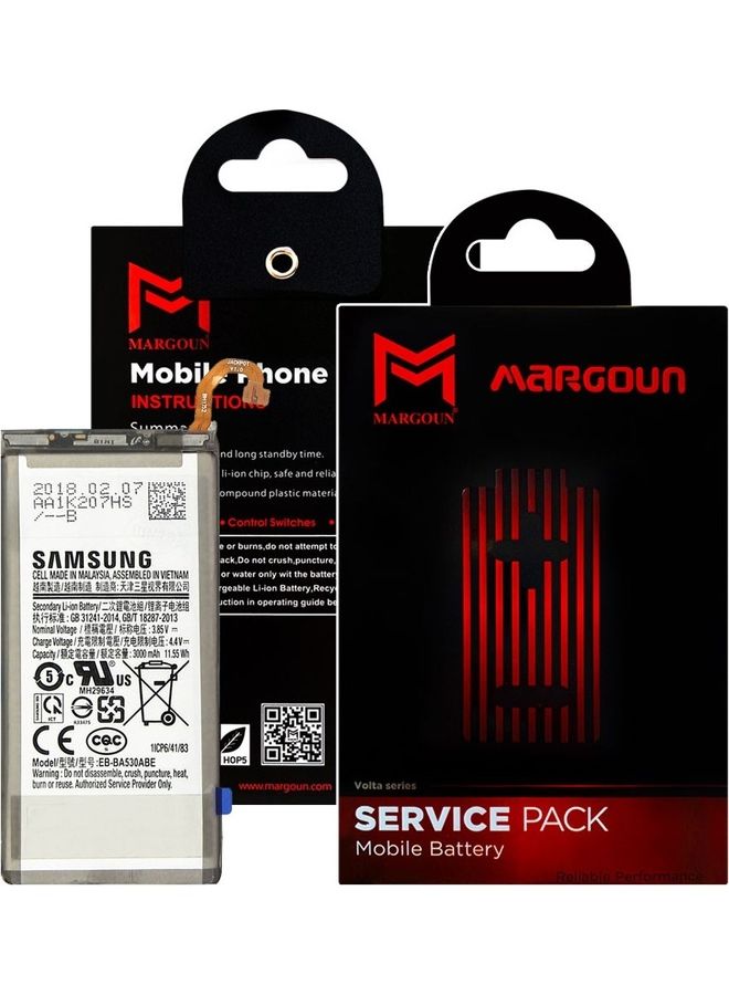 MARGOUN - 3000.0 mAh Samsung Galaxy A8 (2018)/A530 Replacement Battery Rechargeable Lithium Ion Internal Battery Pack Multicolour - Image 1