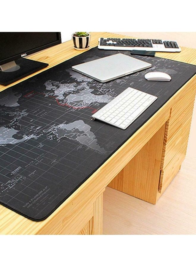 MARGOUN - World Map Mouse Pad Large Gaming Mouse Pad Non-Slip Rubber Waterproof Desktop Mat Suitable for Keyboard Computer Laptop Gamers 90x40cm Grey/Black - Image 1