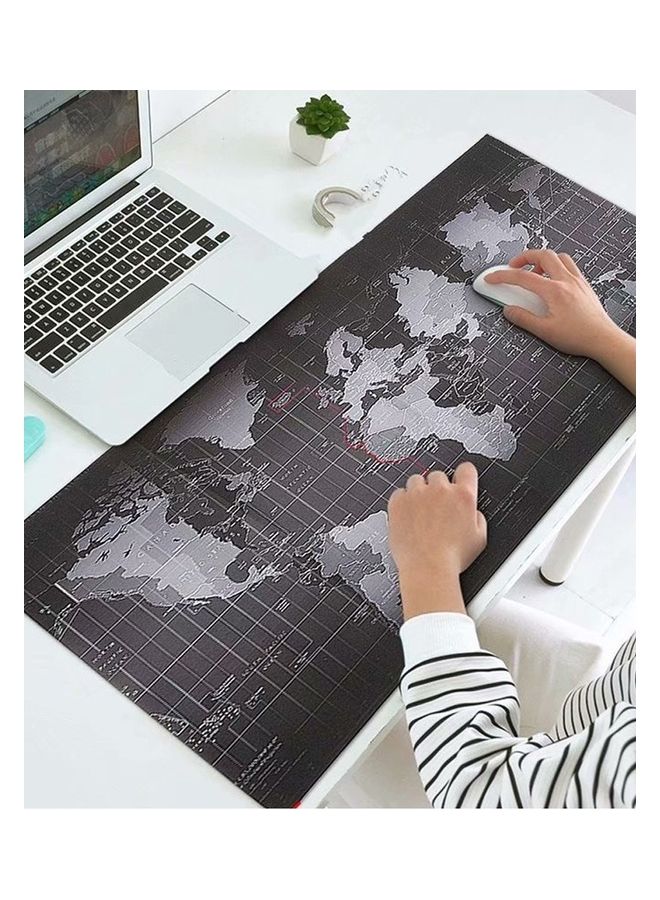 MARGOUN - World Map Mouse Pad Large Gaming Mouse Pad Non-Slip Rubber Waterproof Desktop Mat Suitable for Keyboard Computer Laptop Gamers 90x40cm Grey/Black - Image 1