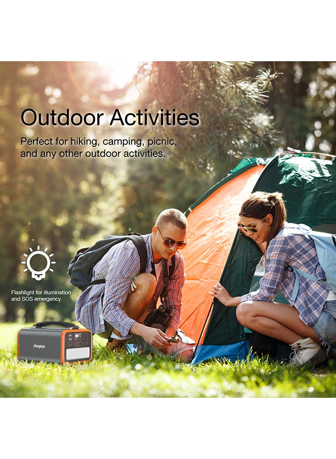 Energizer - 72000 mAh Max Portable Power Station 230.4Wh, 1x 150W AC Out, 1x 60W USB-C Power Delivery Out, 2x 18W USB-A Fast Charging Out, 2x DC Outputs, Solar Charging Compatible, Black - Image 1