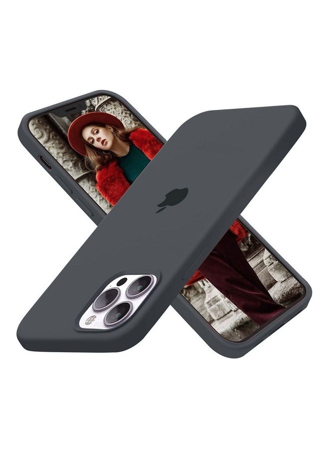 MARGOUN - 3 Pack Silicone Case Soft Slim Liquid Gel Silicone Shockproof Phone Cover Microfiber Lining Full Body Protection For Apple iPhone 12 Pro Max 6.5 Inch Dark Grey/Cherry/Dark Purple - Image 1