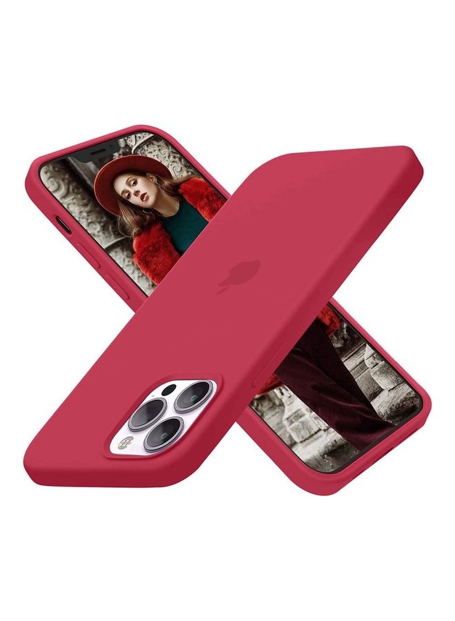 MARGOUN - 3 Pack Silicone Case Soft Slim Liquid Gel Silicone Shockproof Phone Cover Microfiber Lining Full Body Protection For Apple iPhone 12 Pro Max 6.5 Inch Dark Grey/Cherry/Dark Purple - Image 1
